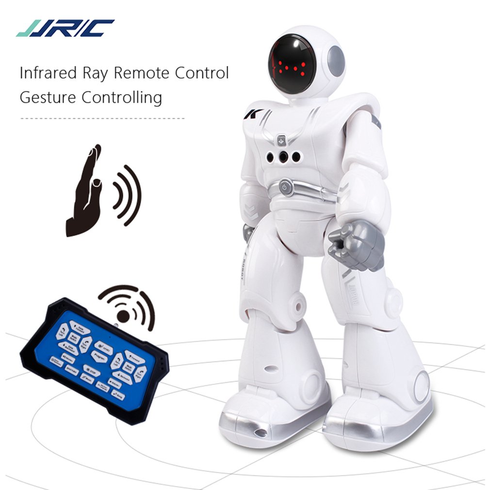 JJRC-R18 2.4G 제스처 센서 스마트 프로그래밍 자동 프리젠 테이션 지능형 RC 로봇 RC 완구, 음악 노래 포함 조명